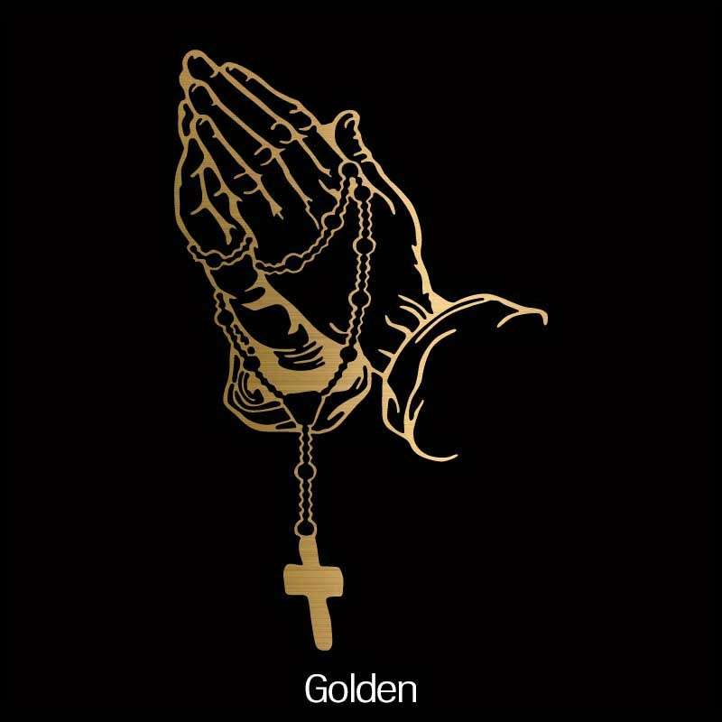 1pc Golden Color Jesus Christian Themed Stickers
