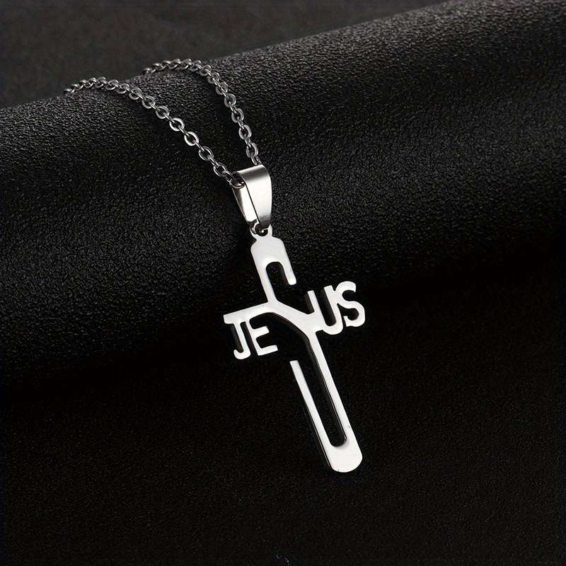 1 Piece Golden Jesus Theme Pendant