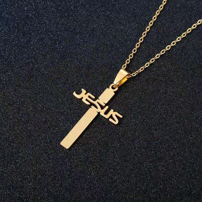 1 Piece Golden Jesus Theme Pendant