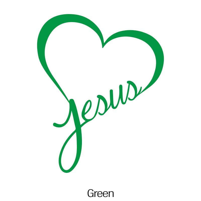 1pc Green Jesus Christian Themed Stickers