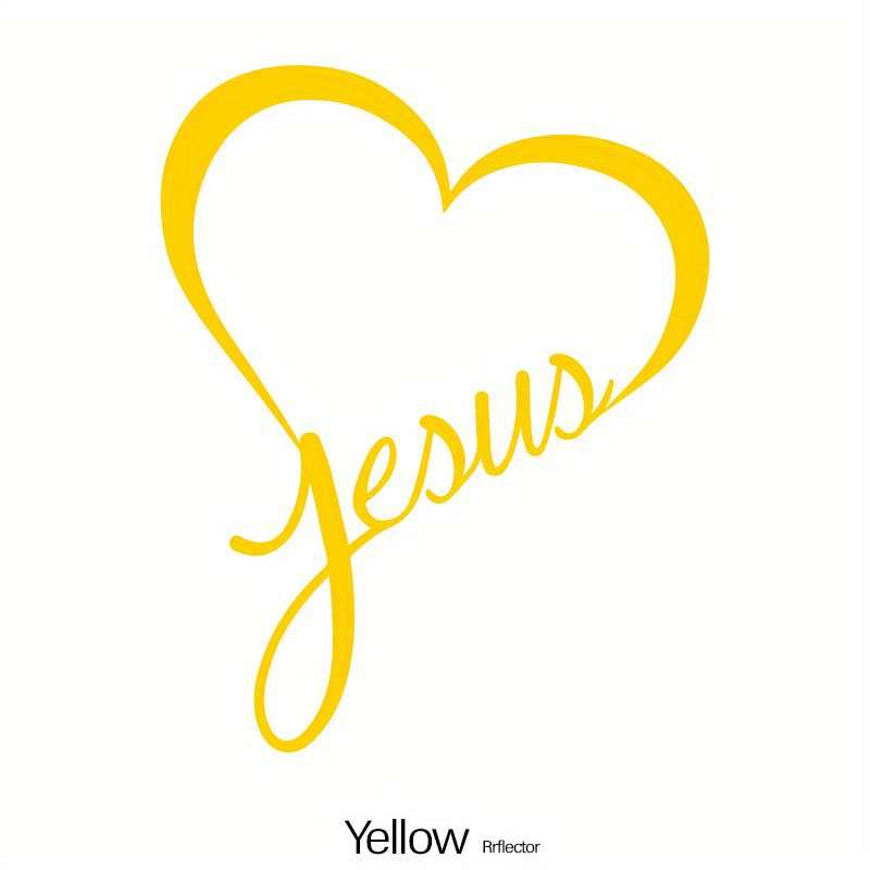 1pc Yellow Jesus Christian Themed Stickers