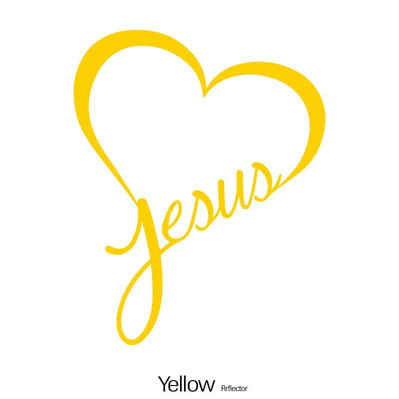 1pc Yellow Jesus Christian Themed Stickers