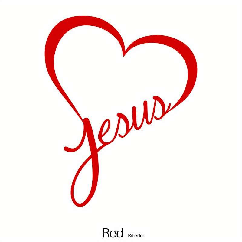 1pc Red Jesus Christian Themed Stickers