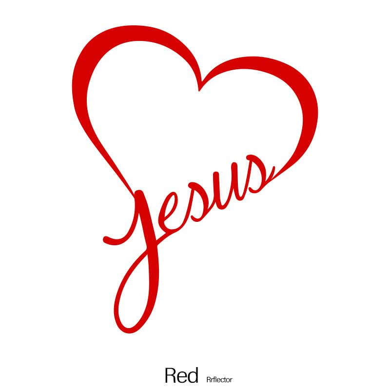 1pc Red Jesus Christian Themed Stickers