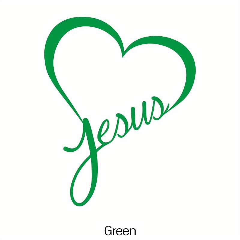 1pc Green Jesus Christian Themed Stickers