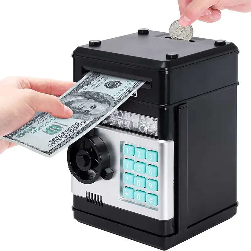 Electronic Coin Bank with Password Protection ABS Material ATM Savings Jar