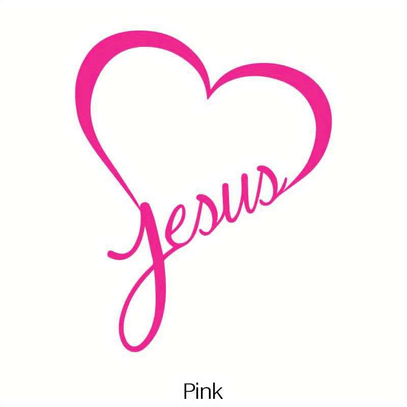 1pc Pink Jesus Christian Themed Stickers