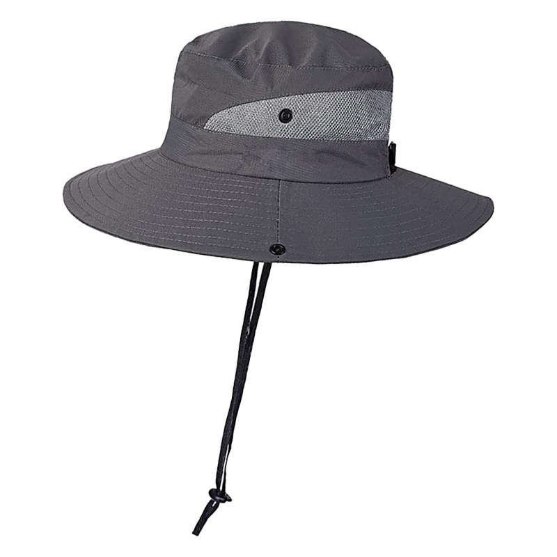 1pc SUNYGOOG UV Protection Breathable Fishing Bucket Hat with Cooling Mesh Ponytail Opening Adju