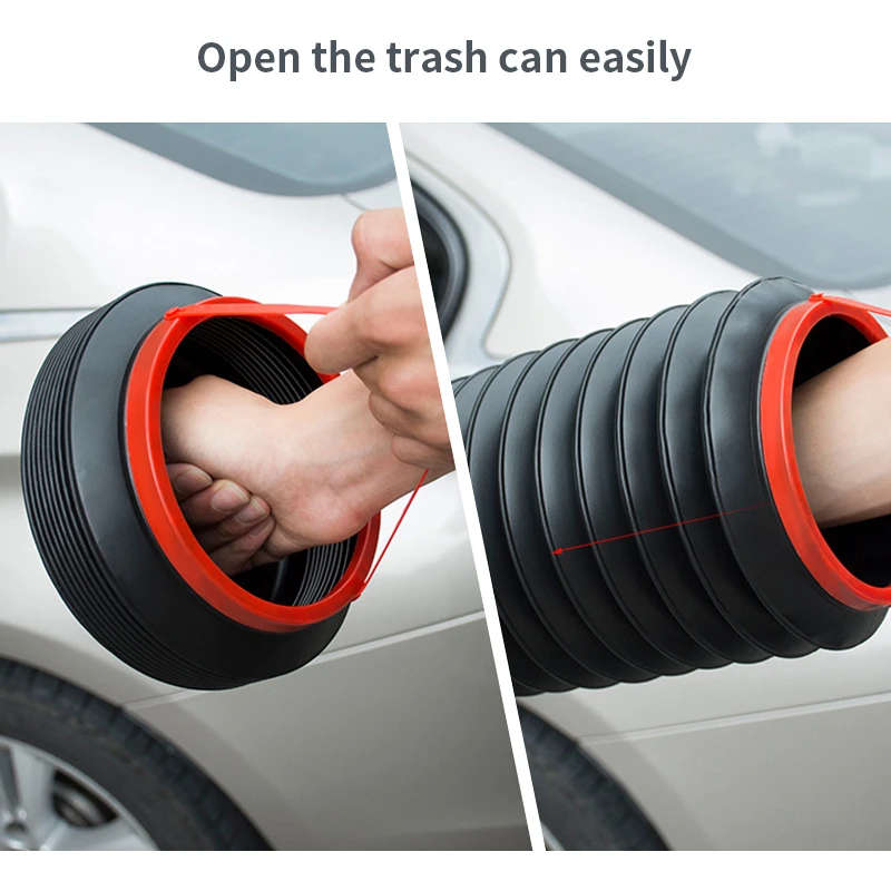 1pc 4L Outdoor Portable Camping Folding Trash Can Magic Bucket Folding Garbage Can Multi-functional