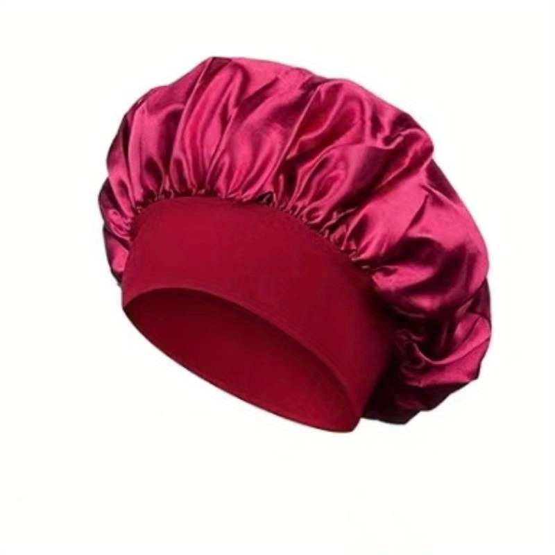 1pc Wide Brim High Elastic Hat Polyester Fiber Woven Lightweight Stretch with Toggle Closure