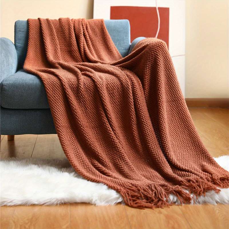 1ps Blanket Color Rust size 152.4cmx203.2cm