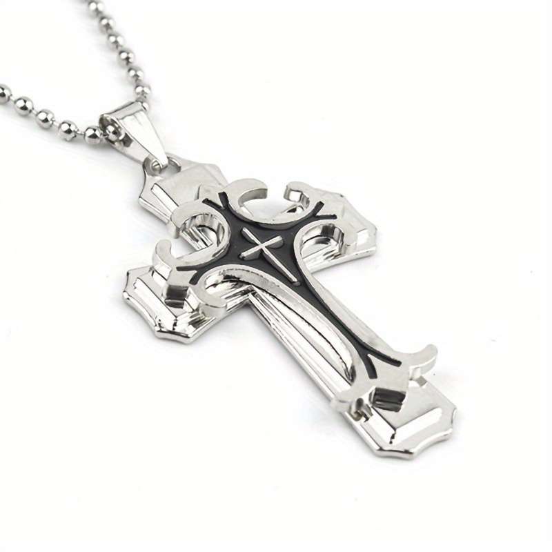 1 Piece Golden Add Steel Color Jesus Theme Pendant