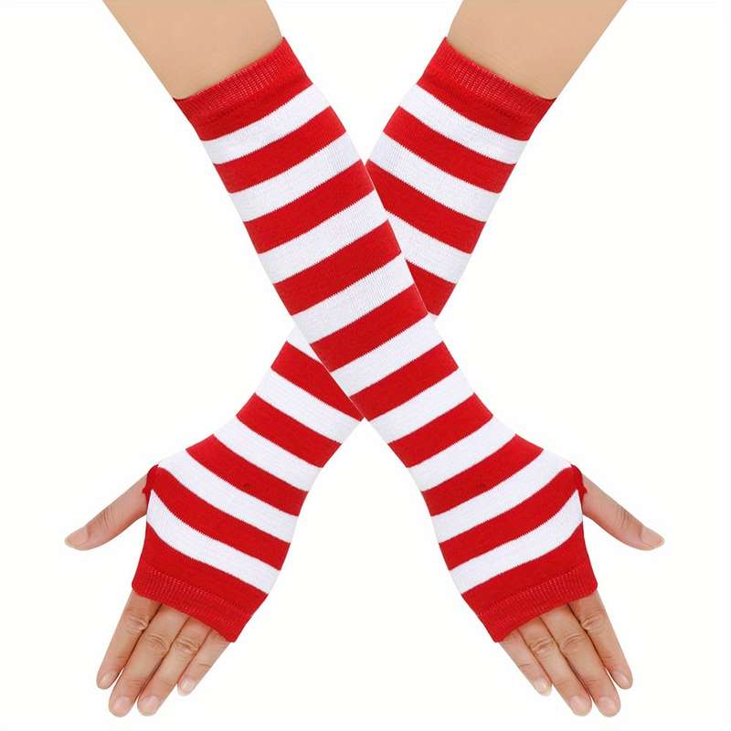 1 Pair Red Warm Gloves