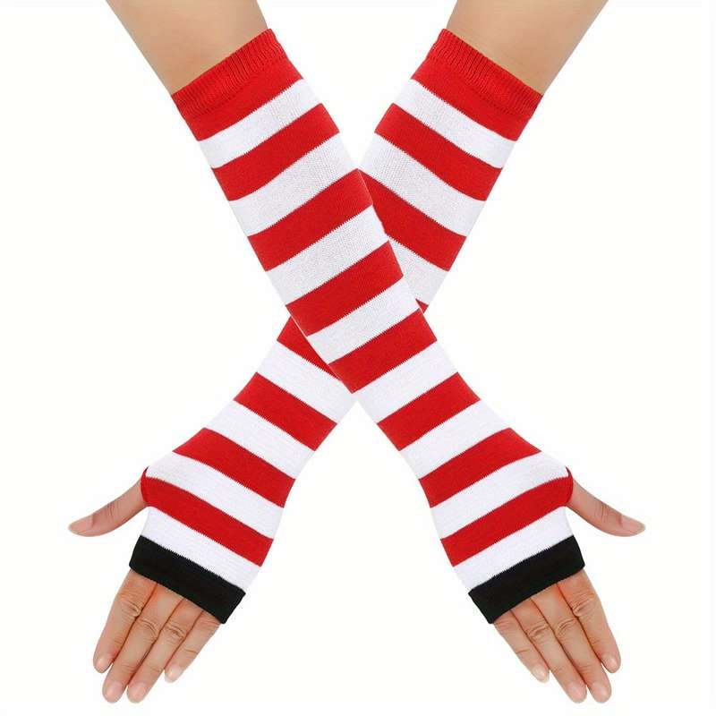 1 Pair Red Warm Gloves
