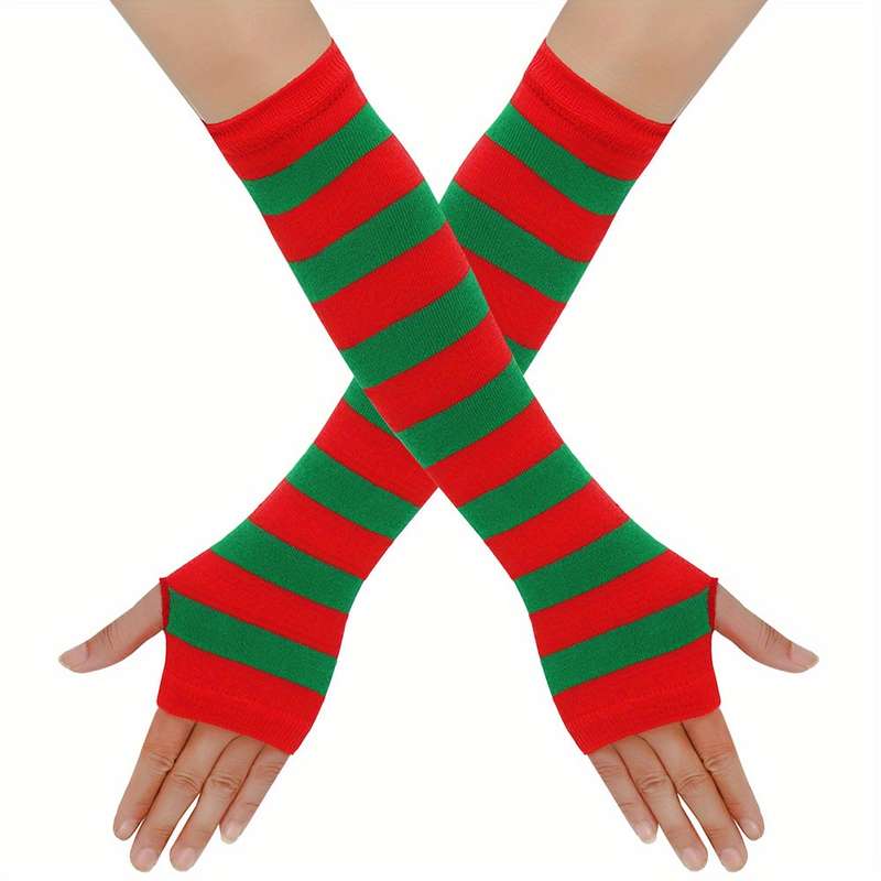 1 Pair Red Warm Gloves