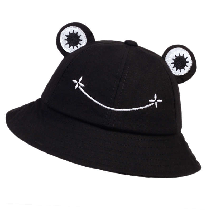 1pc Men's Cartoon Frog Bucket Hat Outdoor Sunscreen Casual Hat Suitable For Spring And Autumn
