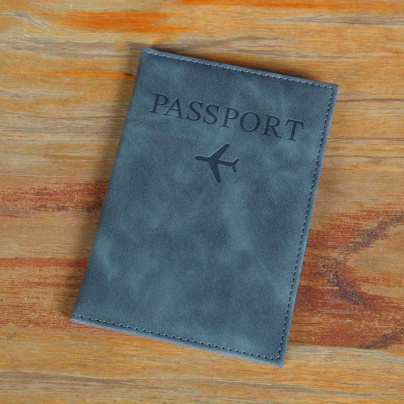 1pc PU Simple Passport Holder Passport Protection Case Travel Passport ID Credit Card Cover Holder