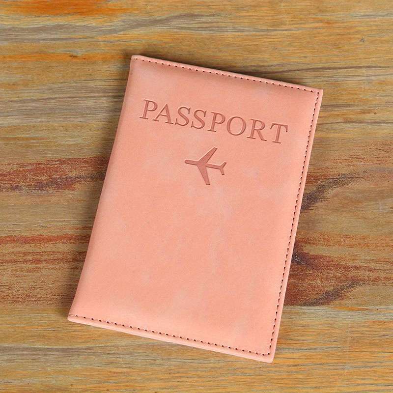 1pc PU Simple Passport Holder Passport Protection Case Travel Passport ID Credit Card Cover Holder