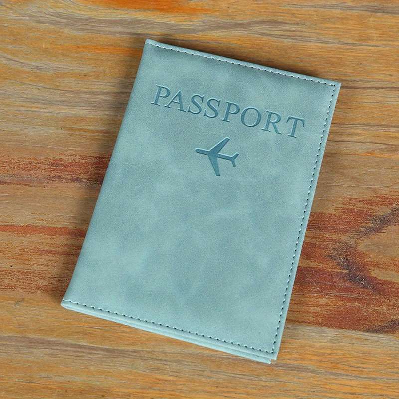 1pc PU Simple Passport Holder Passport Protection Case Travel Passport ID Credit Card Cover Holder