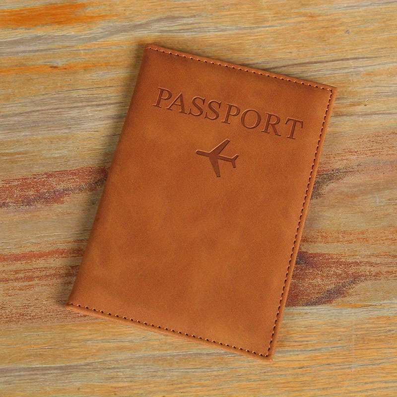 1pc PU Simple Passport Holder Passport Protection Case Travel Passport ID Credit Card Cover Holder