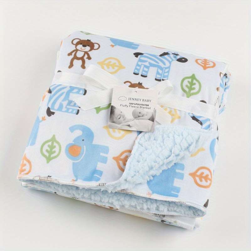 1ps Blanket Color Blue Monkey