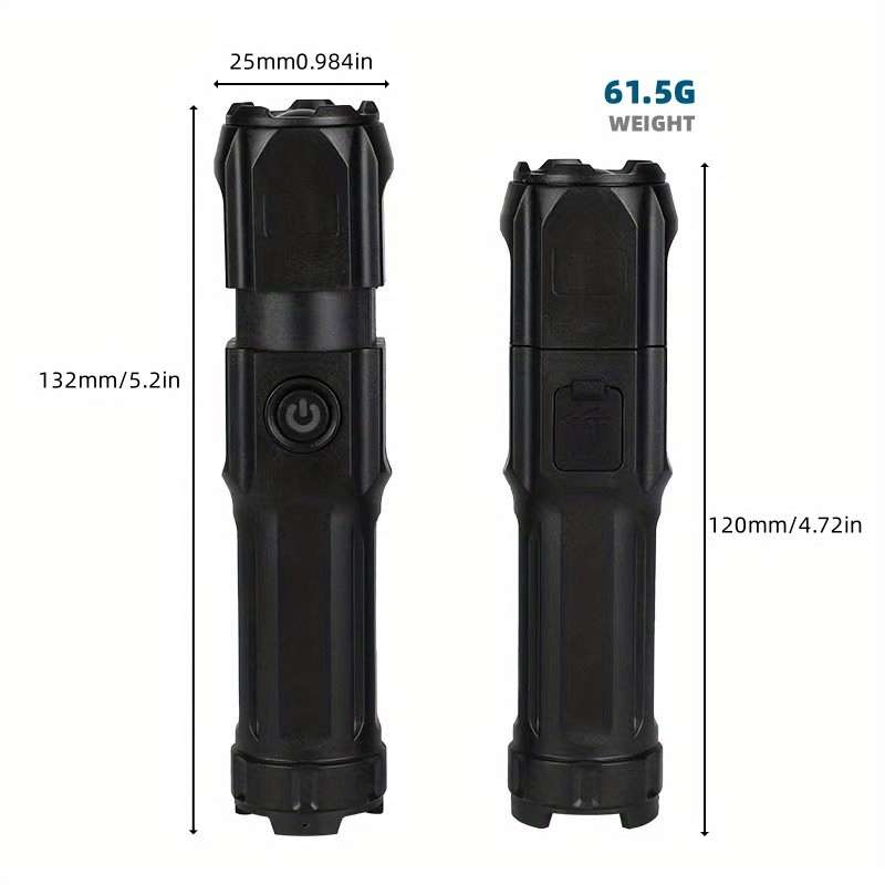 1PC Highend Black Flashlight Flashlight