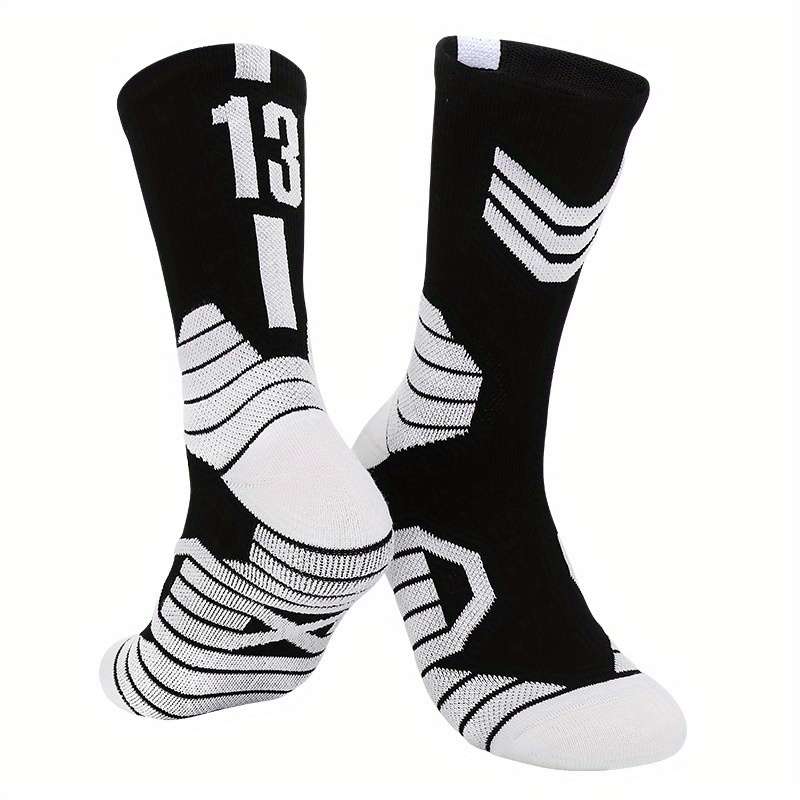 1 Pair Black And White 13 One Size Socks