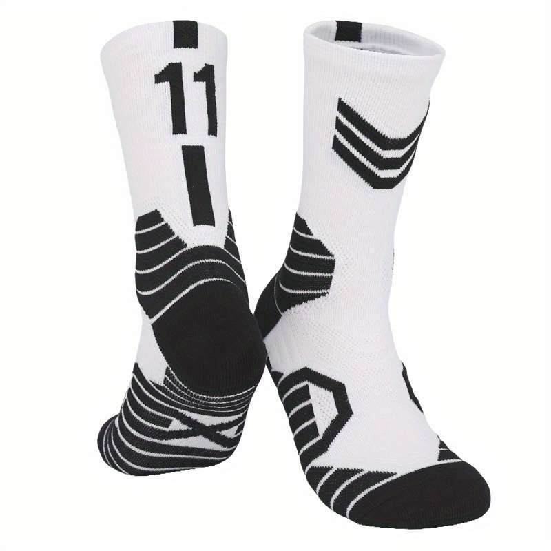 1 Pair White Black 11 One Size Socks
