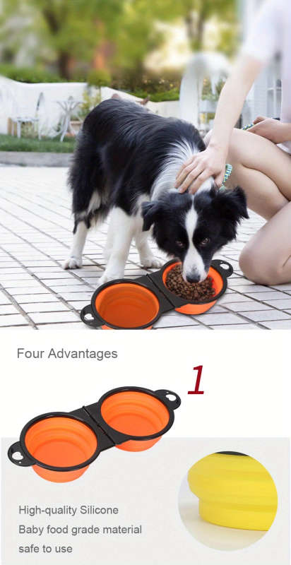 Collapsible Silicone Dog Travel Bowls