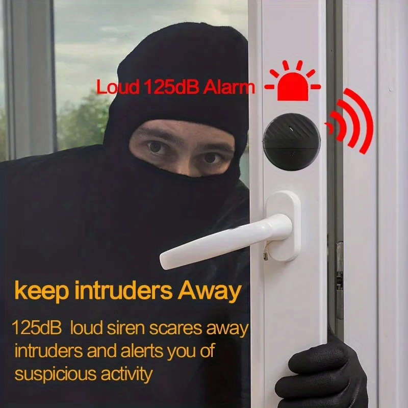 1Pc Vibration Alarm Sensor 125Db Glass Breakage Anti Theft Security Easy Installation Earthquake War