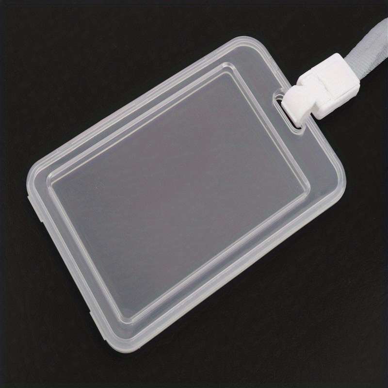 1pc Various Transparent Color Card Set Lanyard Hanging Clip Card Holder Student Teacher Certificat