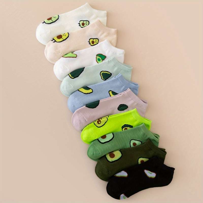 10 Pairs Of Mixed Colors One Size High Elastic Socks