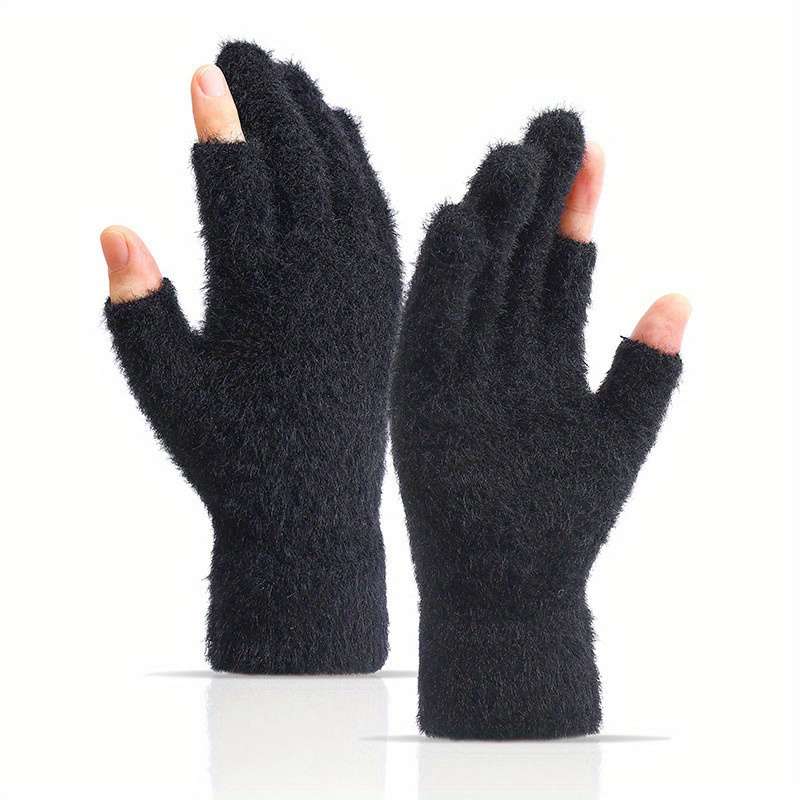 1 Pair Watermelon Red Warm Gloves