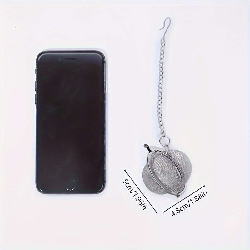 1pc 304 Stainless Steel Seasoning Strainer Ball Tea Infuser with Chain Hook Soup Seasoning Filter