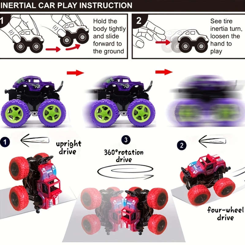 1pc Inertia Off-Road Toy Super-Durable Climbing Car Model Car for Youngsters Four-Wheel Drive Boy To