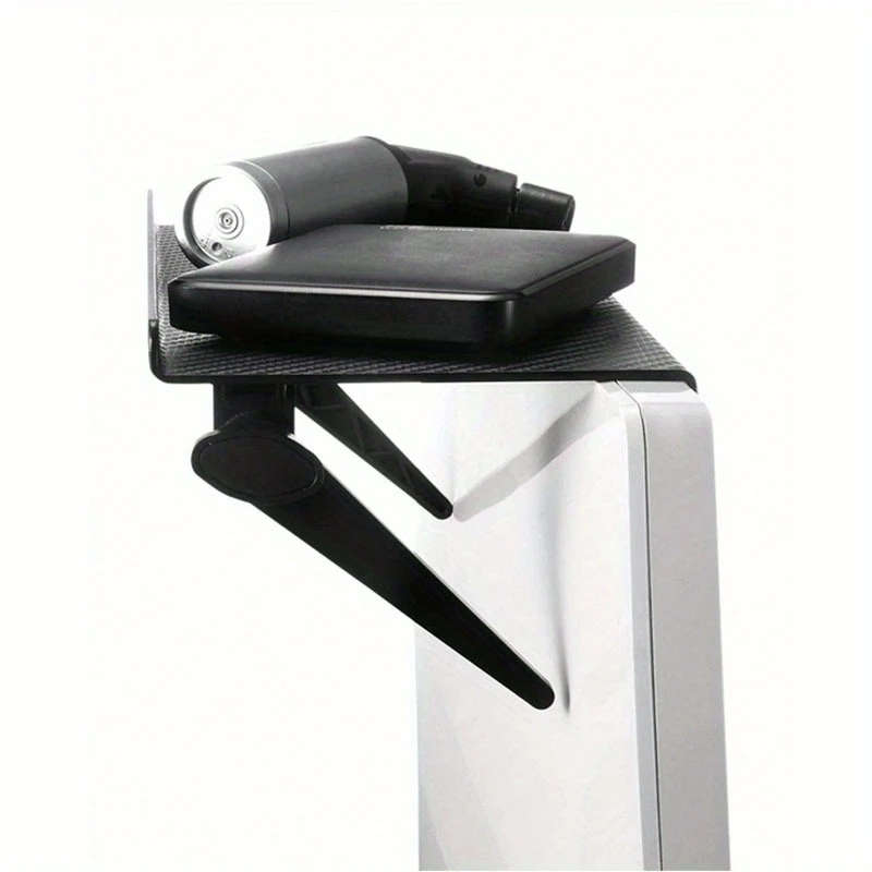 1pc Adjustable TV Screen Top Shelf 11x24cm Computer Monitor Desktop Storage Rack Media Box Router
