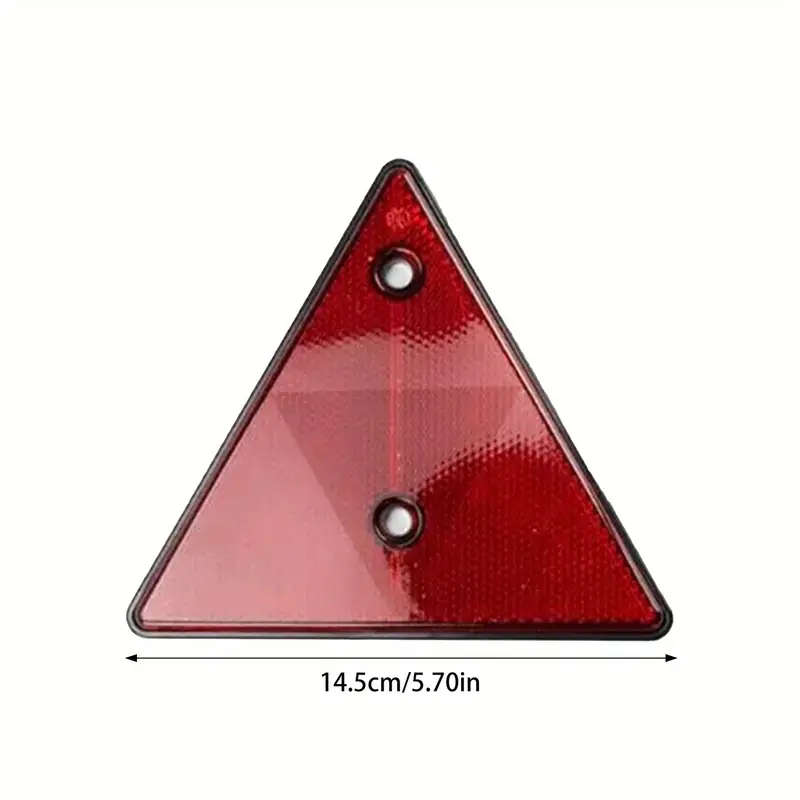 1pc Bright Red Triangular Slow Moving Vehicle Sign Durable Plastic Easy Wall-Mount for Golf Carts Tr