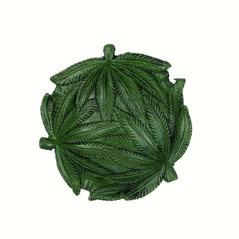 1pc Green Leaf Ashtray Resin Material Key Bowl Desk Storage Box Home Decoration Retro Styl