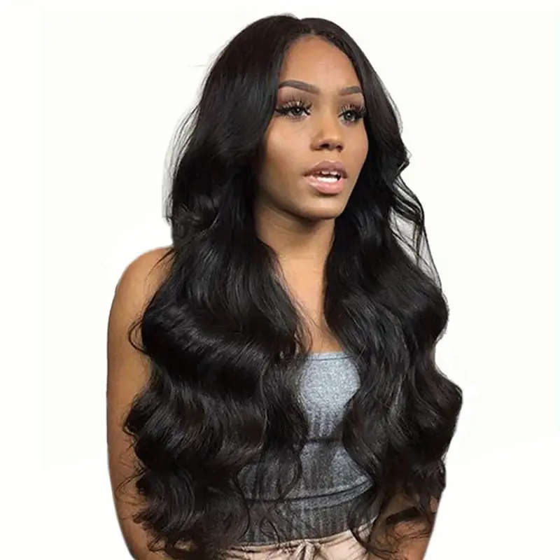 Black Long Curly Wig Synthetic for Women