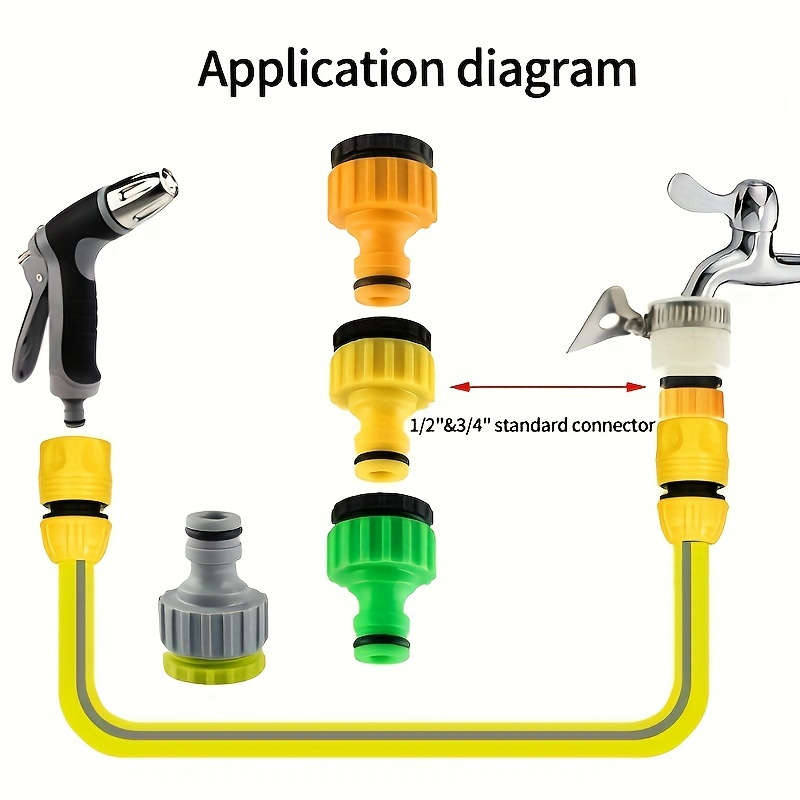 6Pcs Set Universal Hose Quick Connectors