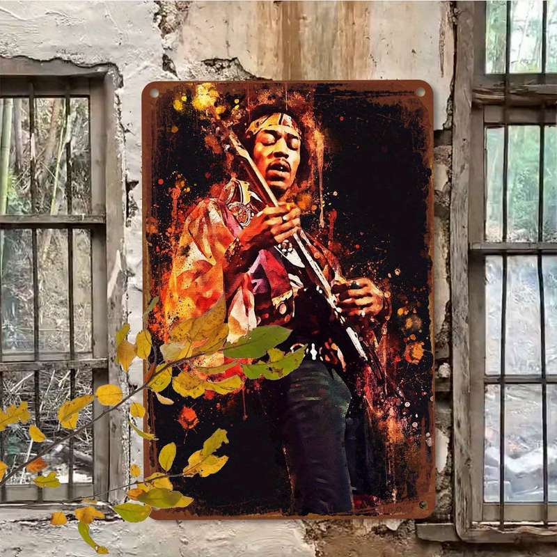 1pc Vintage-Inspired Aluminum Wall Art 20.32x30.48 cm UV Printed Metal Decor for Home Office B