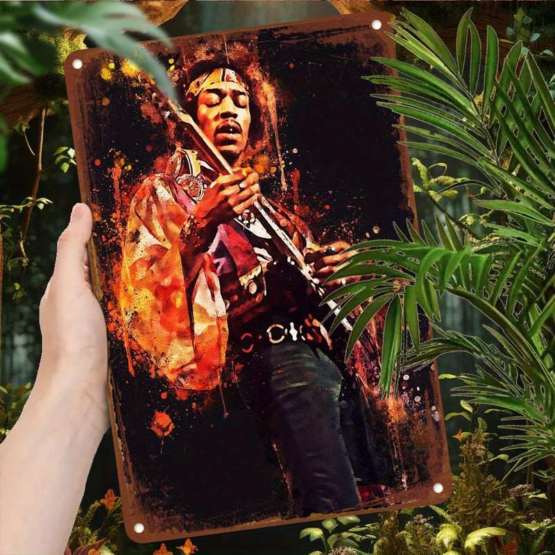 1pc Vintage-Inspired Aluminum Wall Art 20.32x30.48 cm UV Printed Metal Decor for Home Office B