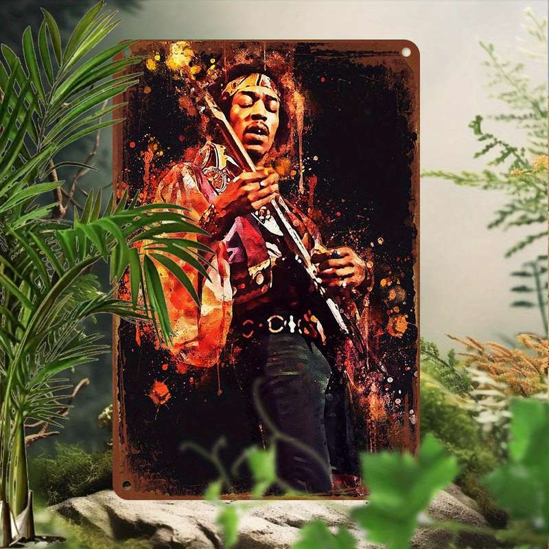 1pc Vintage-Inspired Aluminum Wall Art 20.32x30.48 cm UV Printed Metal Decor for Home Office B