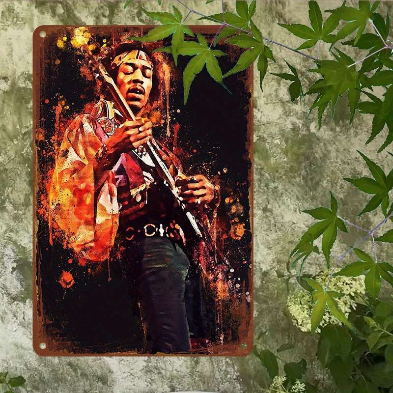 1pc Vintage-Inspired Aluminum Wall Art 20.32x30.48 cm UV Printed Metal Decor for Home Office B