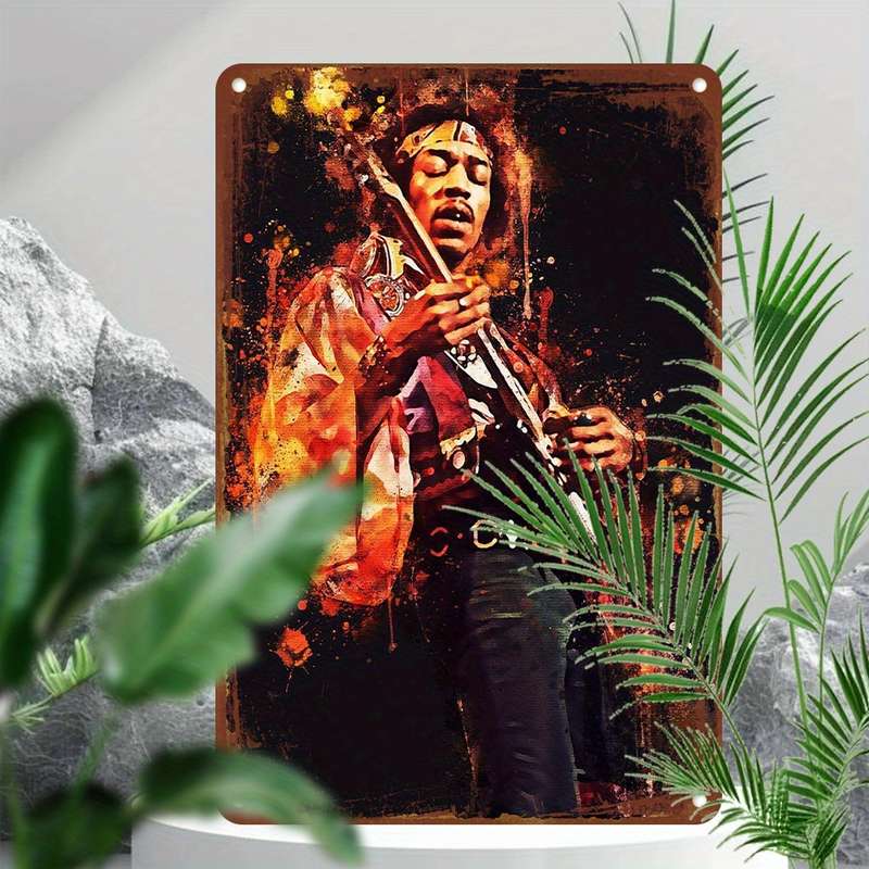 1pc Vintage-Inspired Aluminum Wall Art 20.32x30.48 cm UV Printed Metal Decor for Home Office B