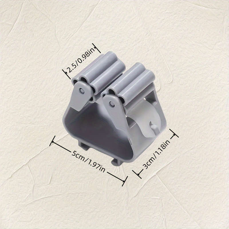 4pcs Plastic Utility Hooks Wall Mounted Mop and Broom Holder Strong Adhesion No-Drill Storage