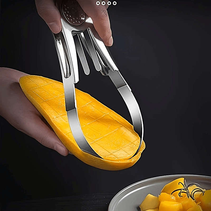 1pc Stainless Steel Mango Cutter Creative Fruit Peeler Slicer Pulp Separator for Watermelo