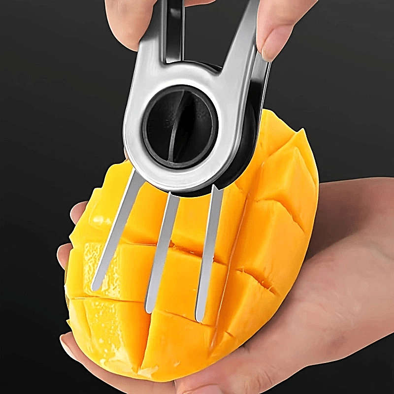 1pc Stainless Steel Mango Cutter Creative Fruit Peeler Slicer Pulp Separator for Watermelo