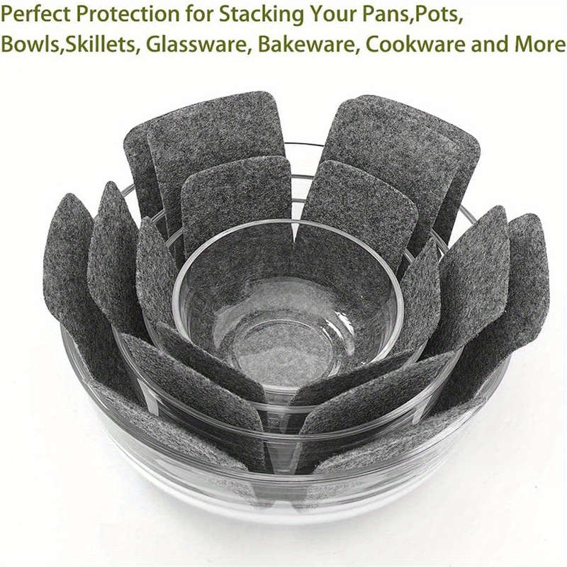 12 Pack of Pot Protectors for Perfect Stacking of Pots Pans Bowls Skillets Glasswa