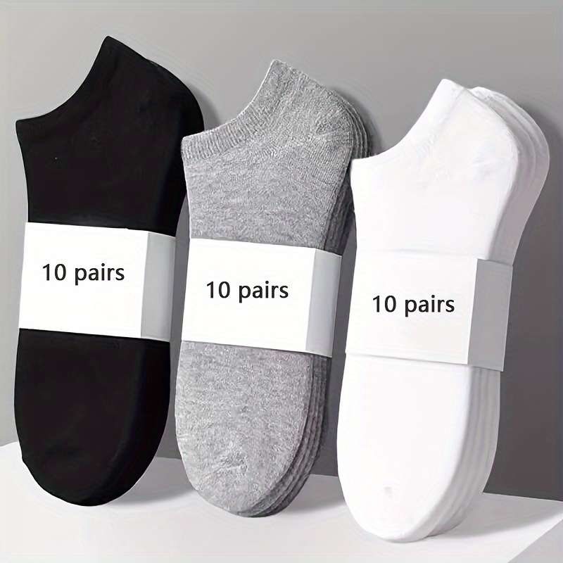 10 Pairs Black One Size High Elastic Socks